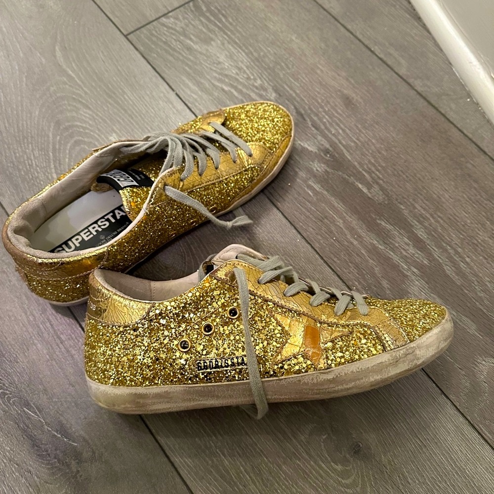 Golden Goose GGDB Golden Glitter Superstar Sneakers 40